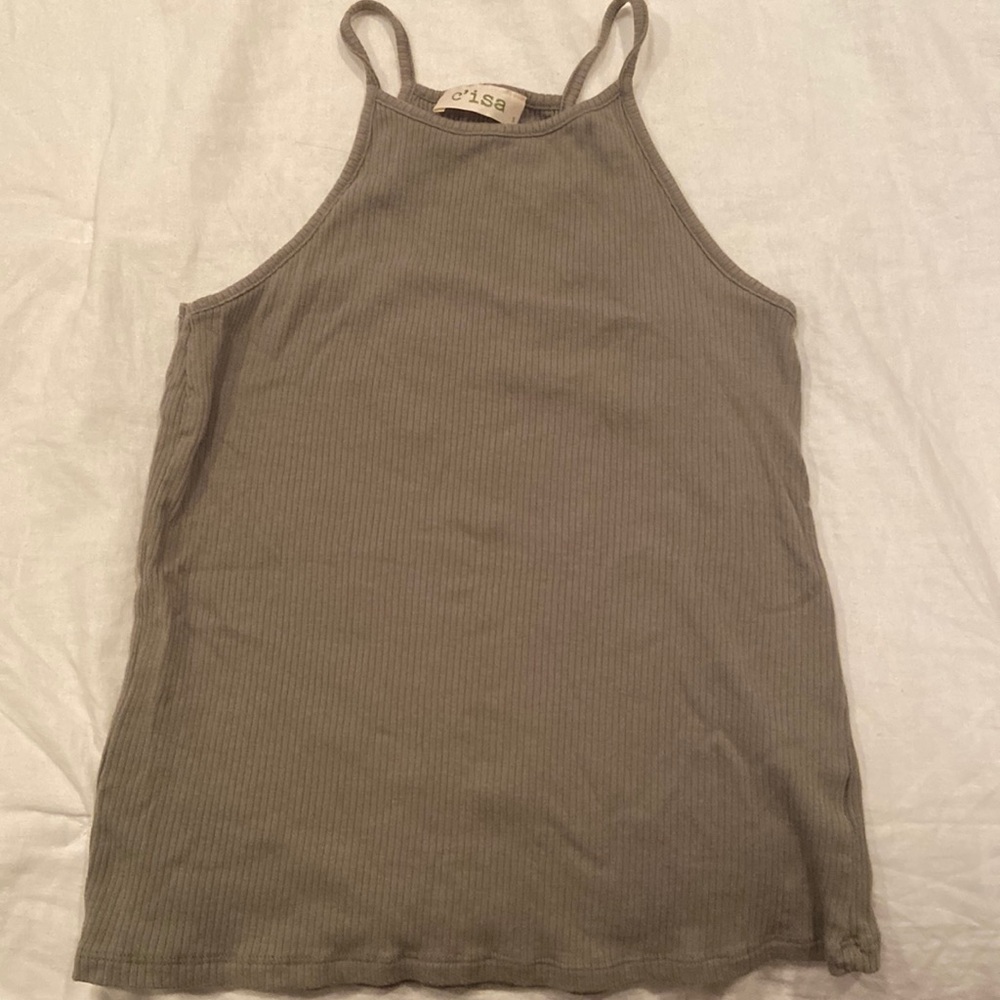 Green lizard thicket tank top